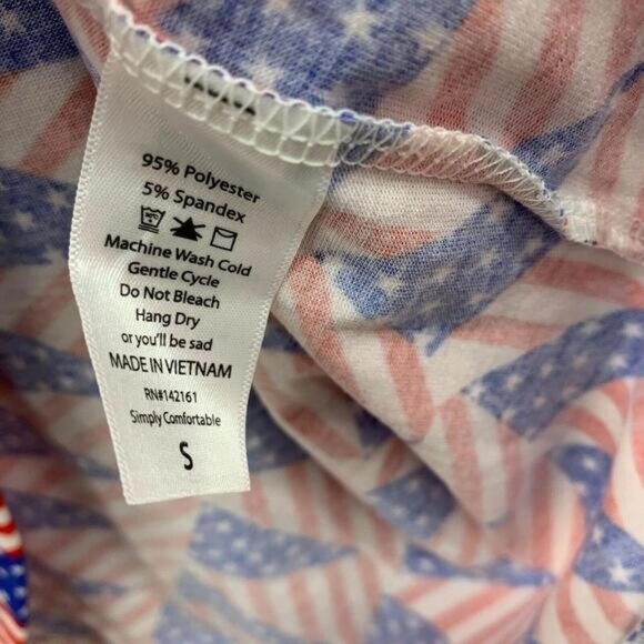 NWT LuLaRoe Irma Tunic Shirt Top Size S Multicolor Patriotic American Pattern - Picture 4 of 7